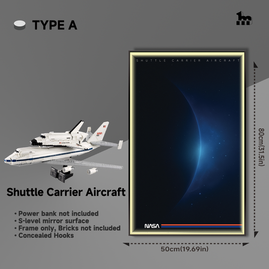 Wall Display Frame for LEGO® ICONS 10360 Shuttle Carrier Aircraft